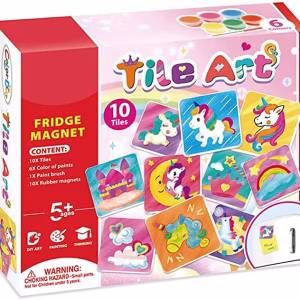 Magnetic Mini Tile Art DIY Painting Fridge Magnet Art & Crafts Kits for Children 8145