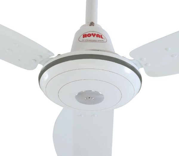 Royal Deluxe Hi-Standard Ceiling Fan, 56", Copper, Off White. - Image 2