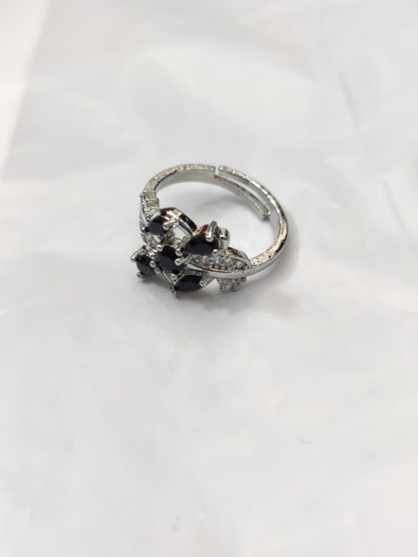 China Gold Adjustable White Leaf Petal Ring(6 Colors) - Image 2