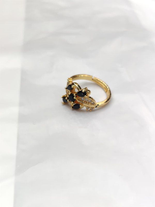 China Gold Adjustable Golden Leaf Petal Ring - Image 6