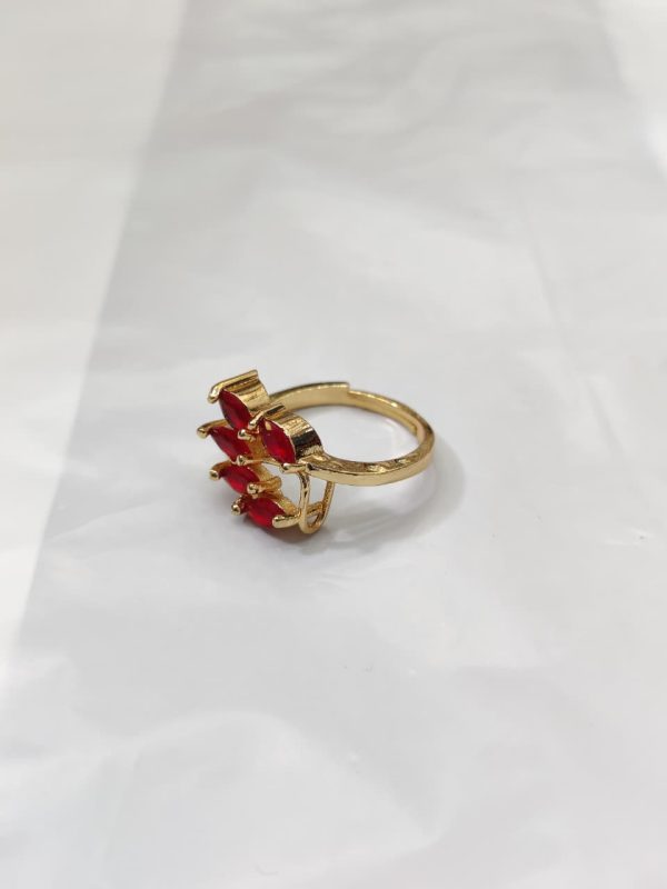 China Gold Adjustable Zircon Stones Ring - Image 7