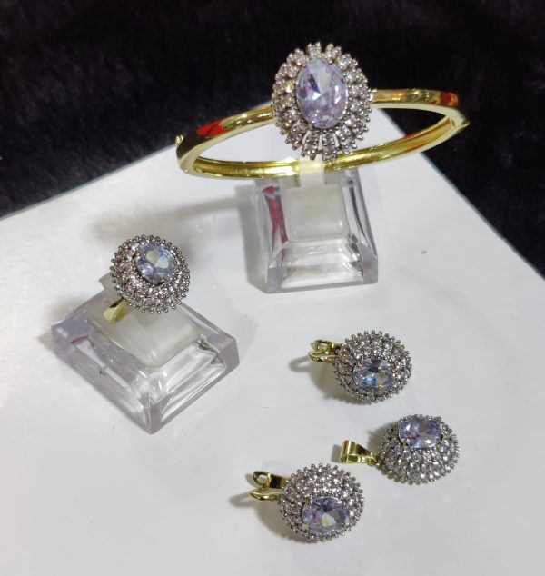 Gold Plated Ganga Jamni Combo Sets Exclusive By Unique Fancy Jewellery. - Image 3