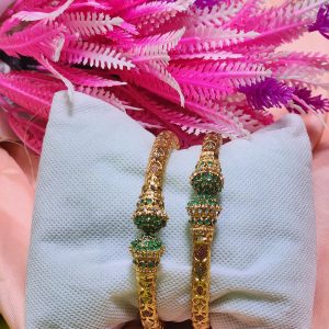 Casting Made Gold Plated 2 Pcs Kara Set Exclusive By Unique Fancy Jewellery For Women.