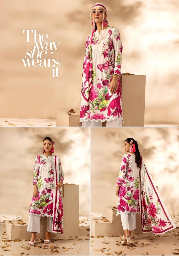Rangreza Linen 3 pc, Premium Printed Linen Collection (Unstitched) New Collection 2025. - Image 3