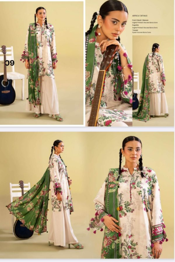 Saaz Unstitched Viscose 3 Pc, Volume 01, New Collection 2025. - Image 10