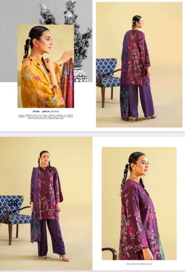 Saaz Unstitched Viscose 3 Pc, Volume 01, New Collection 2025. - Image 9