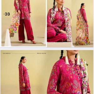 Saaz Unstitched Viscose 3 Pc, Volume 01, New Collection 2025.