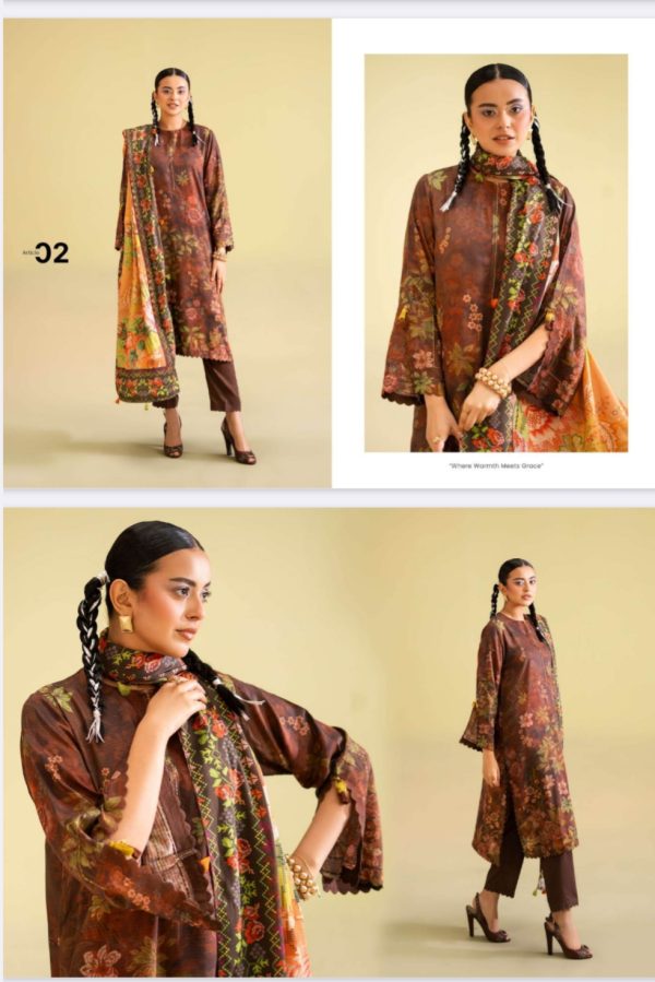 Saaz Unstitched Viscose 3 Pc, Volume 01, New Collection 2025. - Image 2