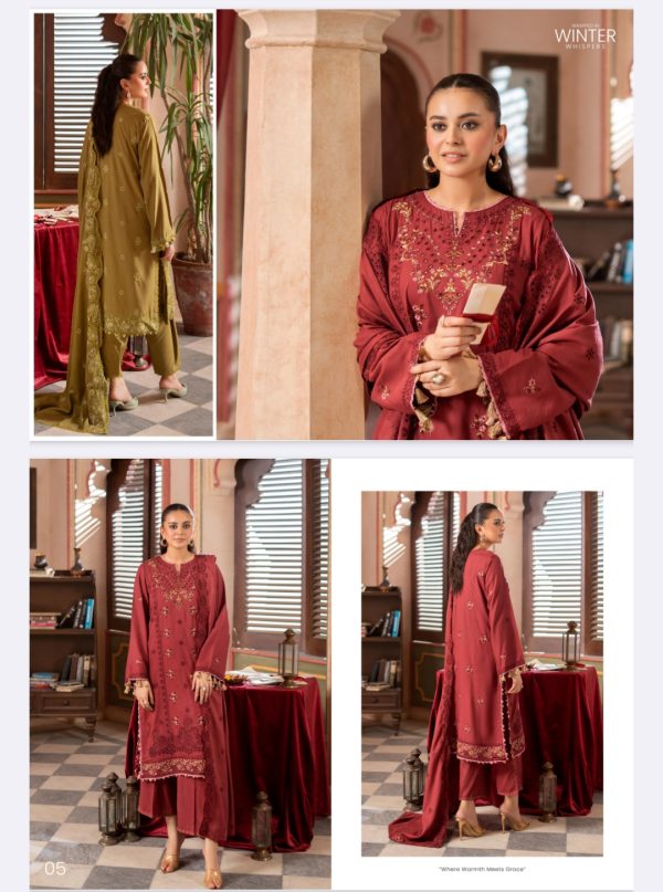 Gulrukh Unstitched Linen 3 Pc, Volume 01, New Collection 2025. - Image 8