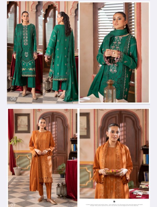 Gulrukh Unstitched Linen 3 Pc, Volume 01, New Collection 2025. - Image 7
