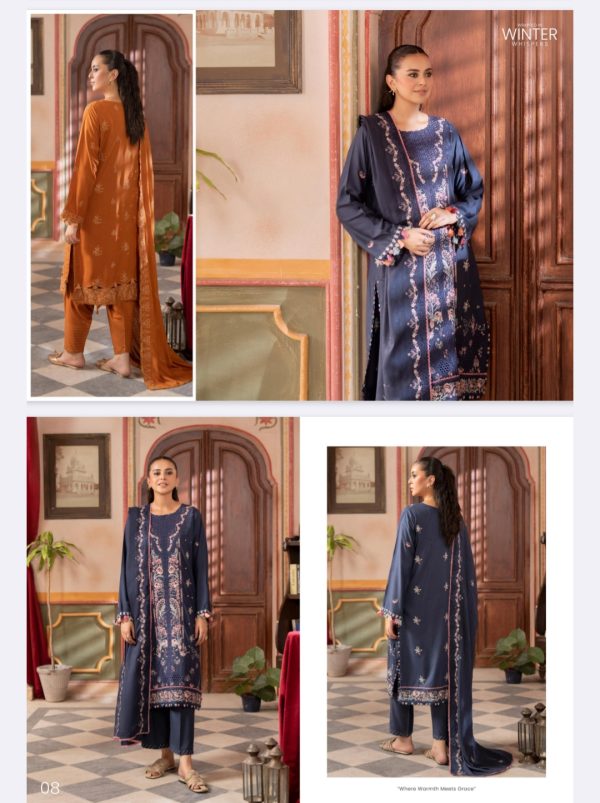 Gulrukh Unstitched Linen 3 Pc, Volume 01, New Collection 2025. - Image 6