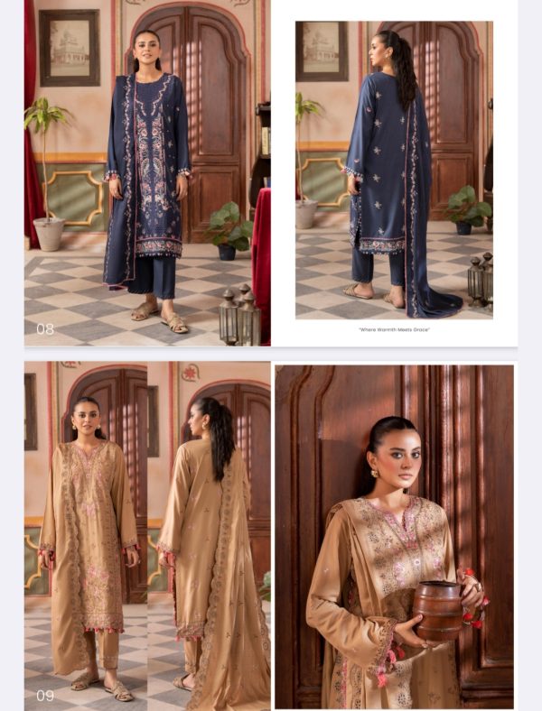 Gulrukh Unstitched Linen 3 Pc, Volume 01, New Collection 2025. - Image 5