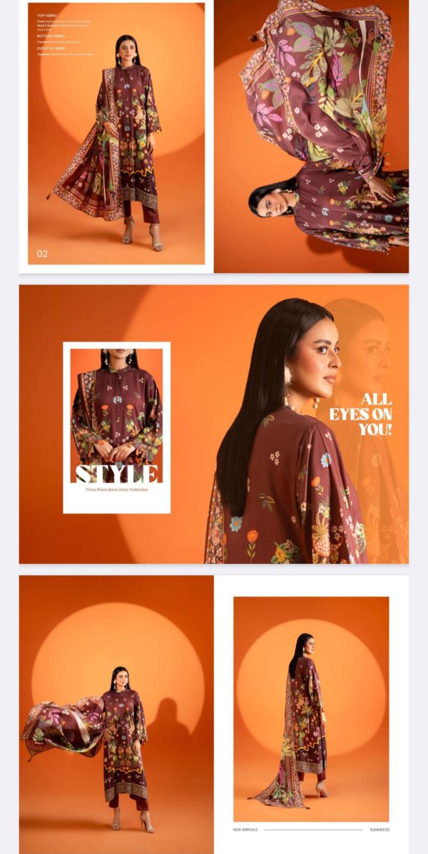 Bana Dora Viscose By Afroz Gulgee (Unstitched) 3 Piece, Vol 01, New Collection 2025. - Image 3