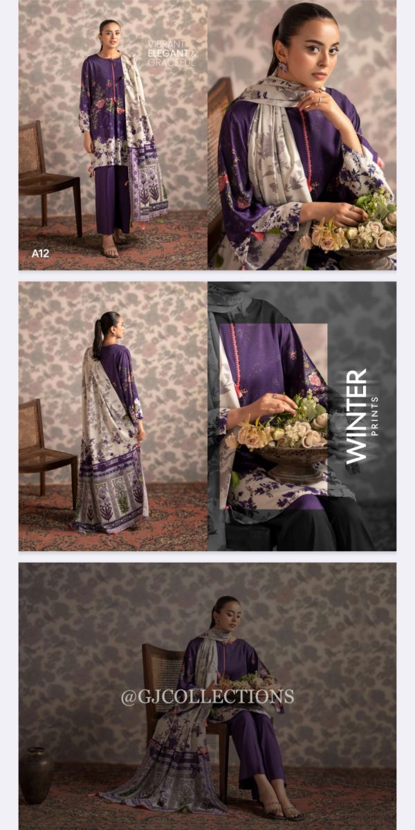 Bana Dora Viscose By Nore Gulgee (Unstitched) 3 Piece, Vol 01, New Collection 2025. - Image 13