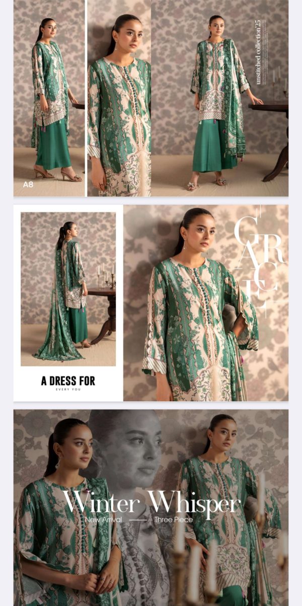 Bana Dora Viscose By Nore Gulgee (Unstitched) 3 Piece, Vol 01, New Collection 2025. - Image 8