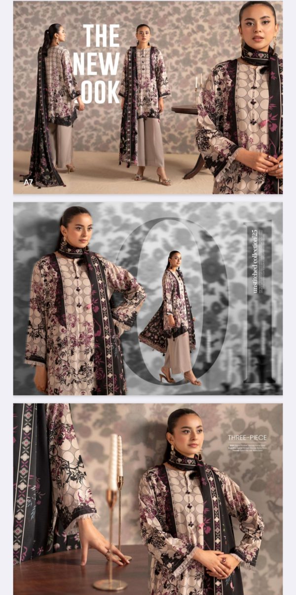 Bana Dora Viscose By Nore Gulgee (Unstitched) 3 Piece, Vol 01, New Collection 2025. - Image 7