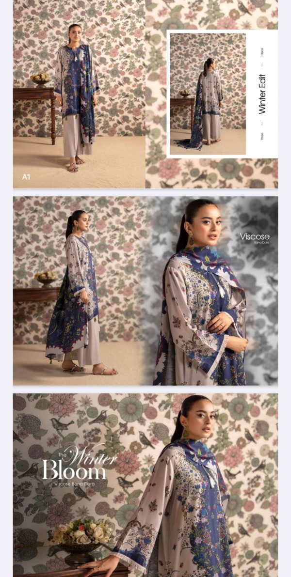 Bana Dora Viscose By Nore Gulgee (Unstitched) 3 Piece, Vol 01, New Collection 2025. - Image 2