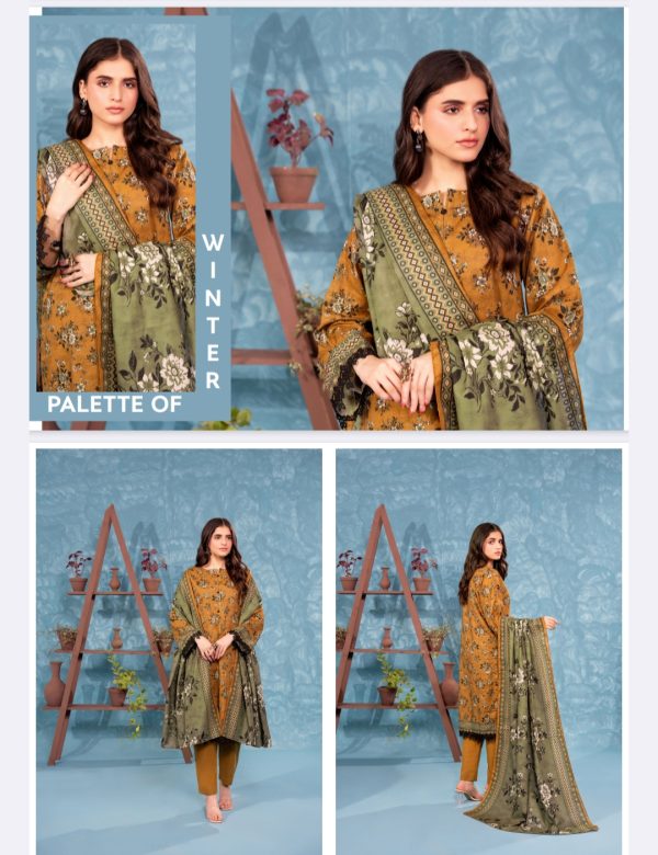 Zesh Khaddar, Khaddar Collection (Unstitched) 3 Piece, Vol 01, New Collection 2025. - Image 8