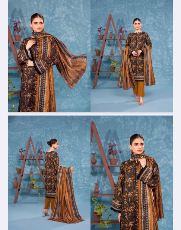 Zesh Khaddar, Khaddar Collection (Unstitched) 3 Piece, Vol 01, New Collection 2025. - Image 7