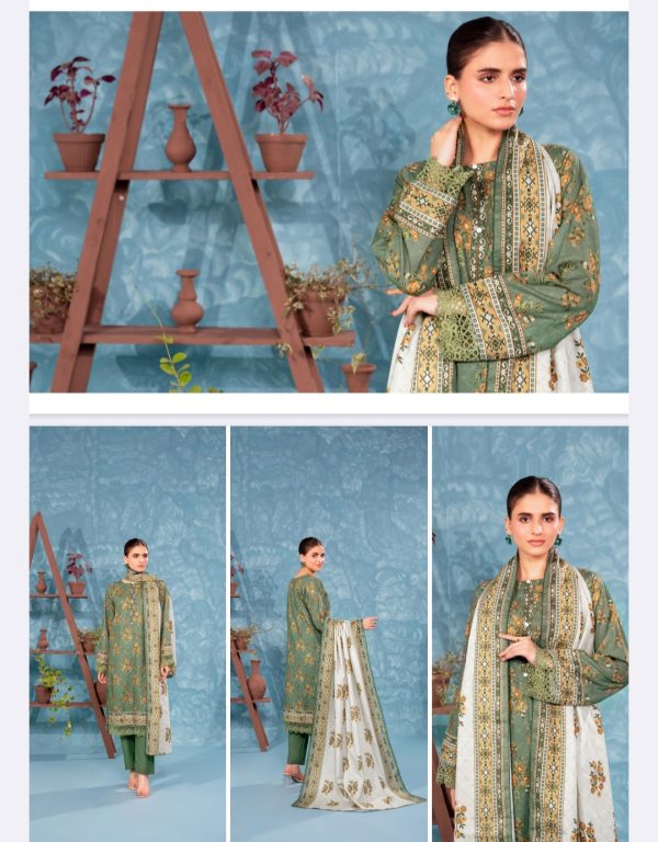 Zesh Khaddar, Khaddar Collection (Unstitched) 3 Piece, Vol 01, New Collection 2025. - Image 4