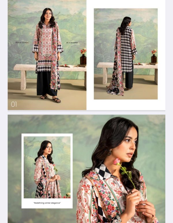 Winter Rush By Benish Gulgee, Khaddar Collection (Unstitched) 3 Piece, Vol 01, New Collection 2025. - Image 2
