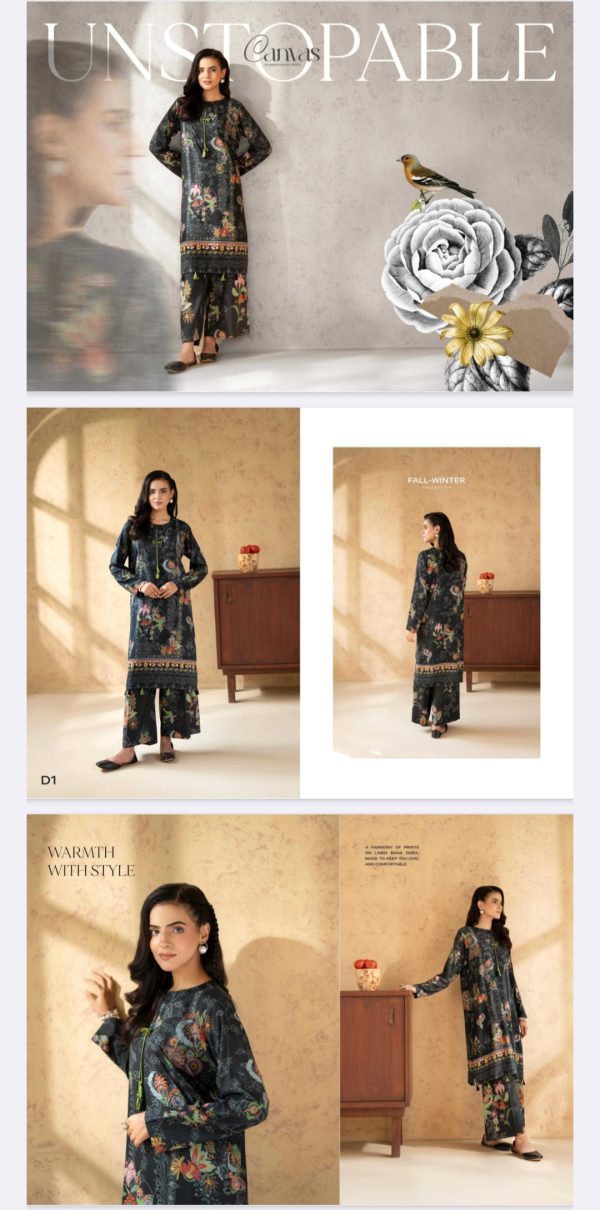 Sanaz By Binaaz Allover (Unstitched) 2 Piece, Winter Collection, New Collection 2025. - Image 12