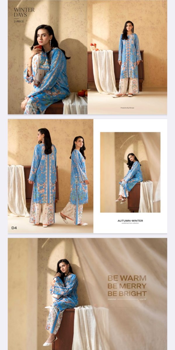 Sanaz By Binaaz Allover (Unstitched) 2 Piece, Winter Collection, New Collection 2025. - Image 9