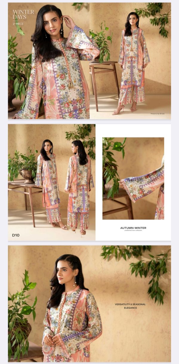 Sanaz By Binaaz Allover (Unstitched) 2 Piece, Winter Collection, New Collection 2025. - Image 4