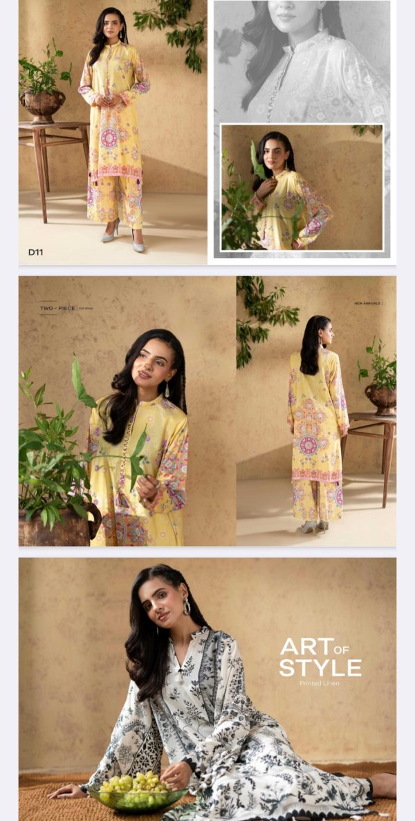Sanaz By Binaaz Allover (Unstitched) 2 Piece, Winter Collection, New Collection 2025. - Image 3