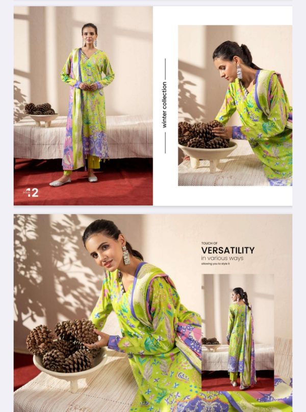 Gulana By Gulljee Linen Bana Dora (Unstitched) 3 Piece, Winter Collection, New Collection 2025. - Image 13