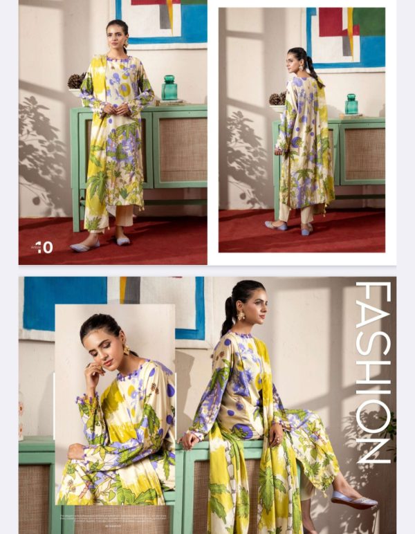 Gulana By Gulljee Linen Bana Dora (Unstitched) 3 Piece, Winter Collection, New Collection 2025. - Image 11