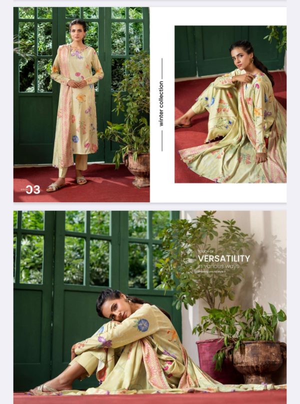 Gulana By Gulljee Linen Bana Dora (Unstitched) 3 Piece, Winter Collection, New Collection 2025. - Image 4
