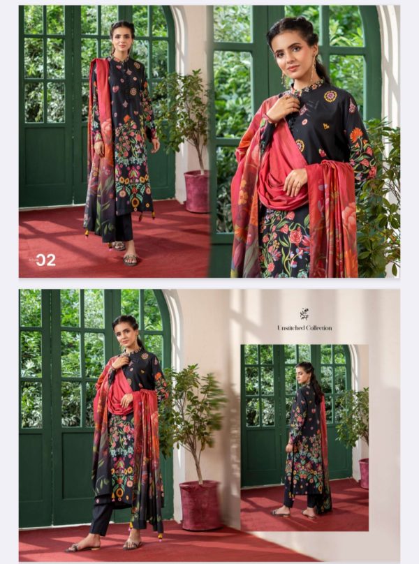 Gulana By Gulljee Linen Bana Dora (Unstitched) 3 Piece, Winter Collection, New Collection 2025. - Image 3