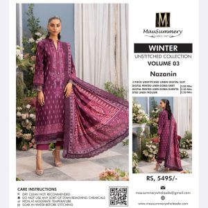 Mausammery Linen, Volume 3 (Unstitched) 3 Piece, Winter Collection, New Collection 2025.