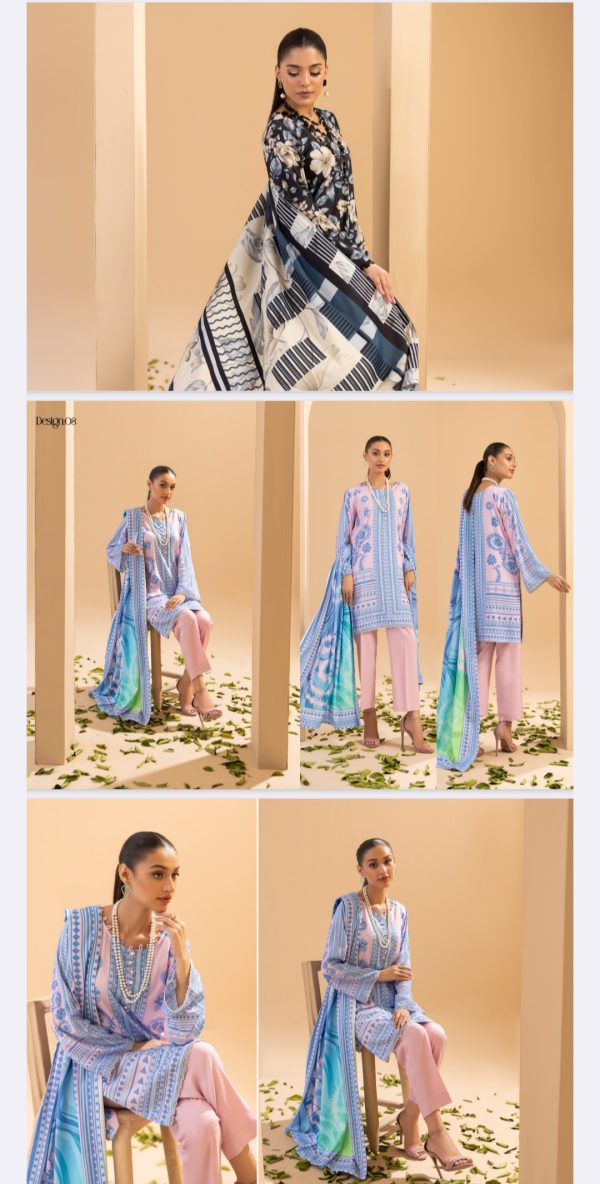 Fatima Maryam By Motifz Linen, (Unstitched) 3 Piece, Winter Collection, New Collection 2025. - Image 9