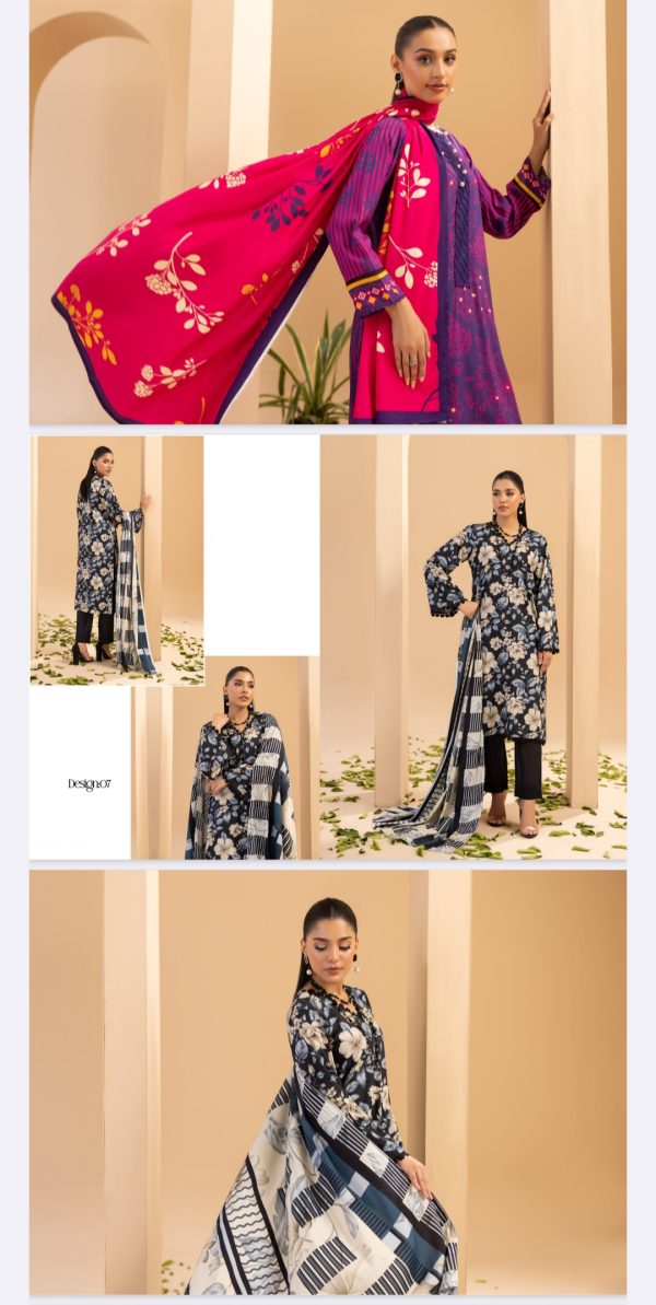 Fatima Maryam By Motifz Linen, (Unstitched) 3 Piece, Winter Collection, New Collection 2025. - Image 8