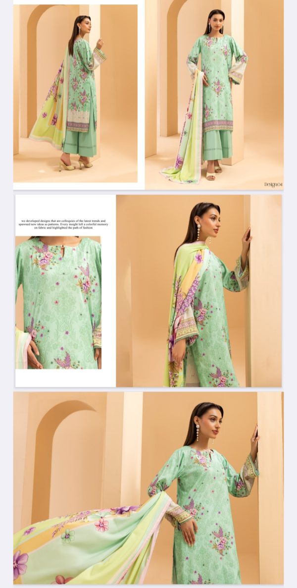 Fatima Maryam By Motifz Linen, (Unstitched) 3 Piece, Winter Collection, New Collection 2025. - Image 5