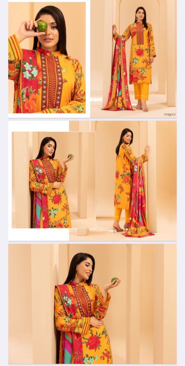 Fatima Maryam By Motifz Linen, (Unstitched) 3 Piece, Winter Collection, New Collection 2025. - Image 3
