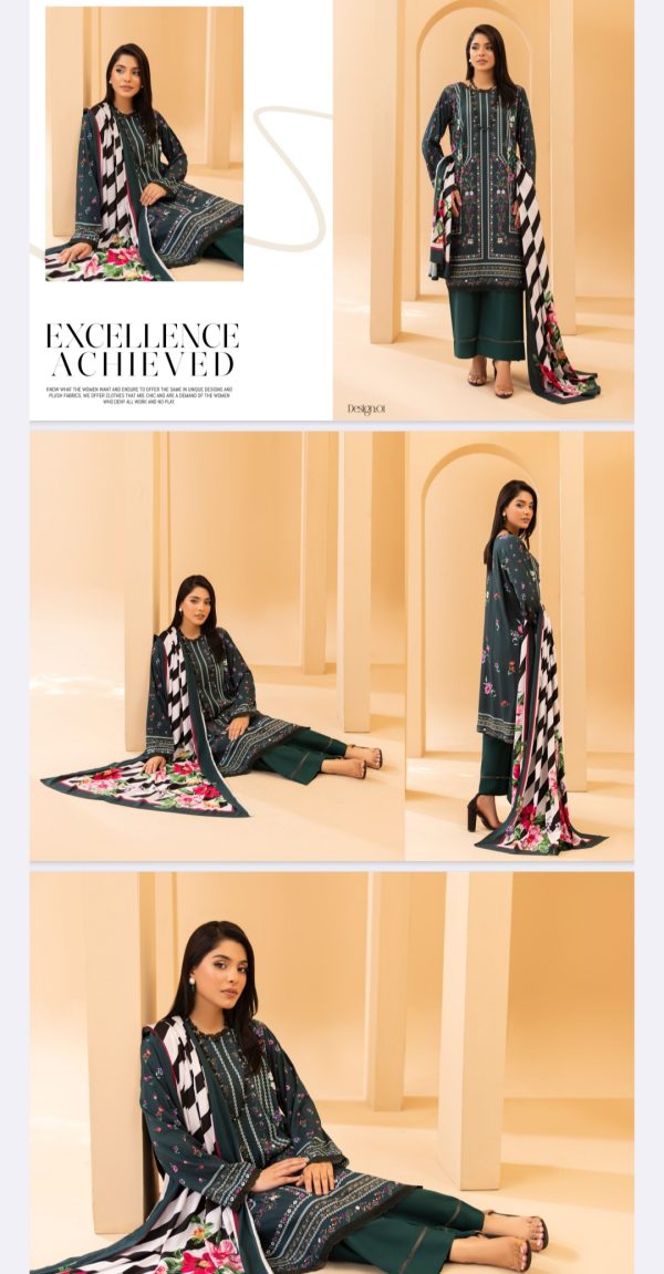 Fatima Maryam By Motifz Linen, (Unstitched) 3 Piece, Winter Collection, New Collection 2025. - Image 2