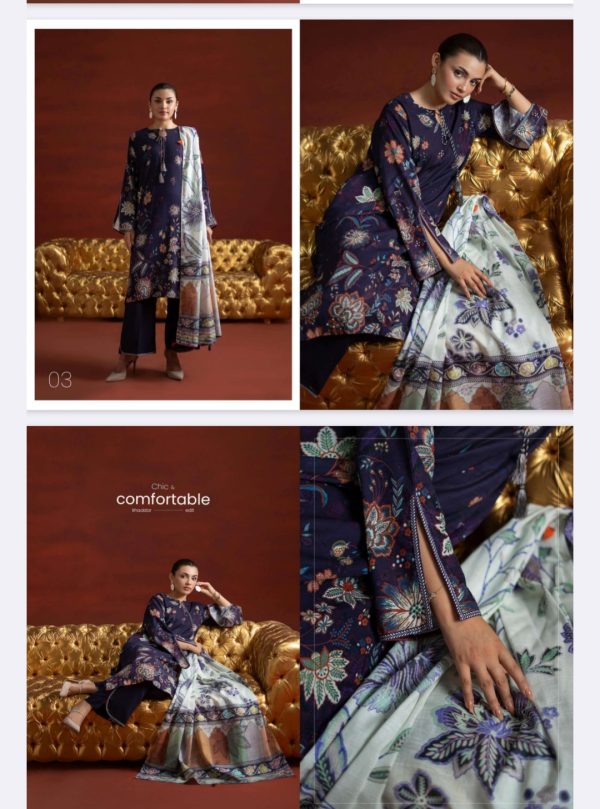 Popinn By Gulljee Khaddar (Unstitched) 3 Piece, Winter Collection, New Collection 2025. - Image 11
