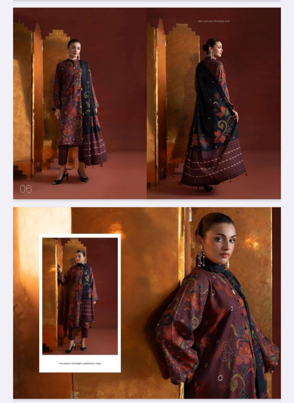Popinn By Gulljee Khaddar (Unstitched) 3 Piece, Winter Collection, New Collection 2025. - Image 8