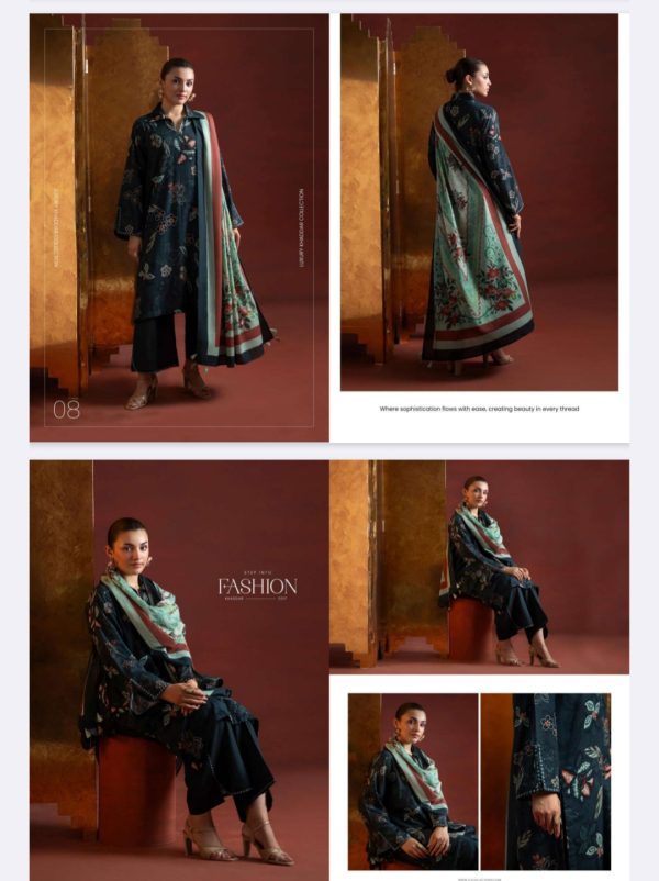 Popinn By Gulljee Khaddar (Unstitched) 3 Piece, Winter Collection, New Collection 2025. - Image 6