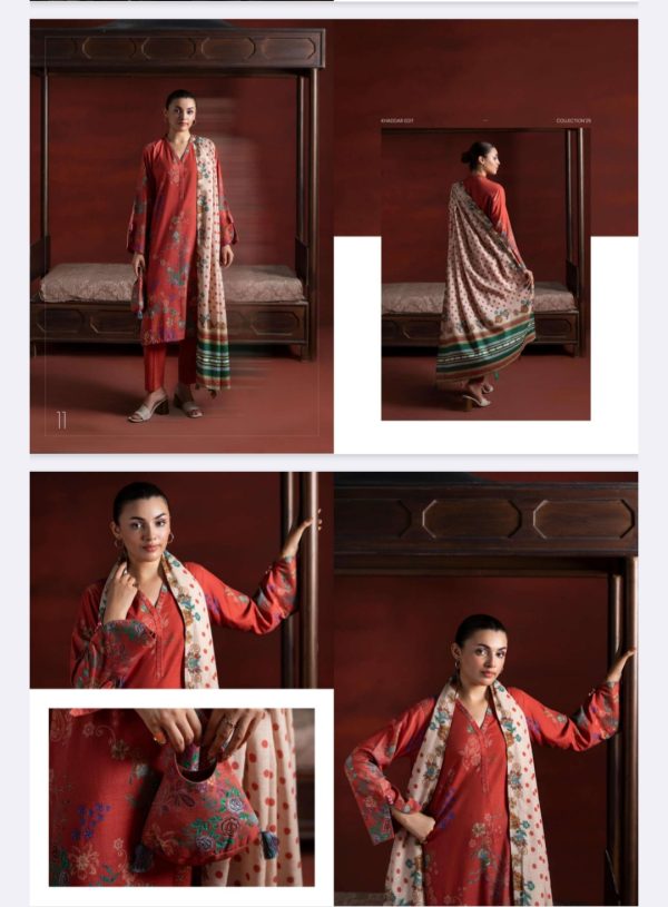 Popinn By Gulljee Khaddar (Unstitched) 3 Piece, Winter Collection, New Collection 2025. - Image 3