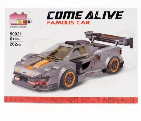 Educational Toys Famous Car Building Block Assembly 50021- 262 Pieces Grey - Image 4
