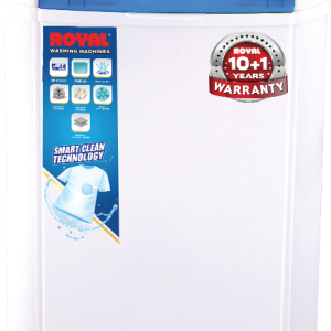 Royal Washing Machine RW-1016FT, Fix Lid, Crystal Top, Plastic Body.
