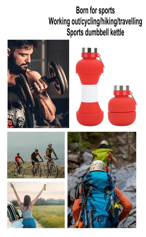 Portable Adjustable Silicone Water Bottle - Image 2