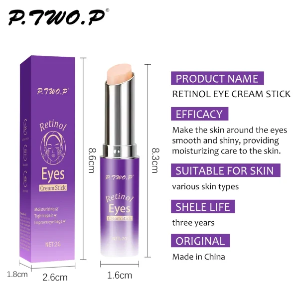Retinol Moisturizing Eye Cream Stick, Fade Fine Line Repair, Anti-Wrinkle, Brightening Eye Care. - Image 5
