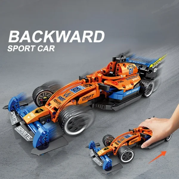 448-Piece Building Blocks Set pull-Back Functionality, Construction Toy for Boys 48011 - Image 3