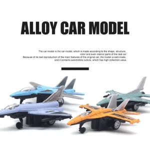 Alloy pull back fighter model 4-piece set airplane 1875