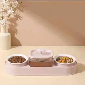 Fountain With Double Round Bowl For Pets